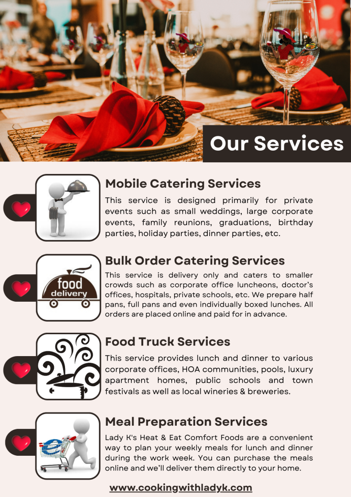 Lady K's Catering, LLC - Our Services Flyer (2024)